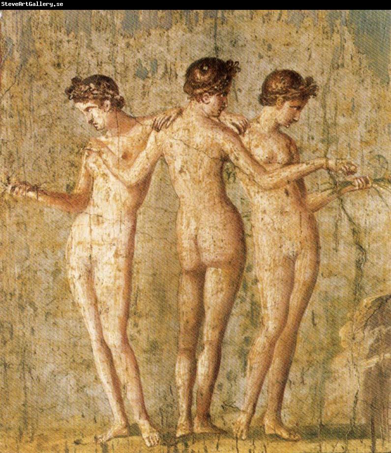 unknow artist Three Graces,from Pompeii